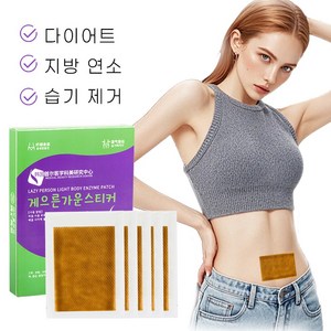 복부 다이어트 패치 쑥 생강 복령 한방 디톡스 습기 제거 패치 뱃살 셀룰라이트 슬리밍 관리 배꼽 허벅지 스티커, 1세트, 5매입