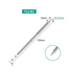 T12C 일반형 DC 고주파 인두기 납땜기 38MM 130MM, 선택7.인두팁T12-B2, 1개