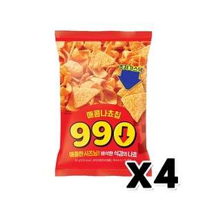 990 매콤나쵸집 봉지스낵 62g x 4개