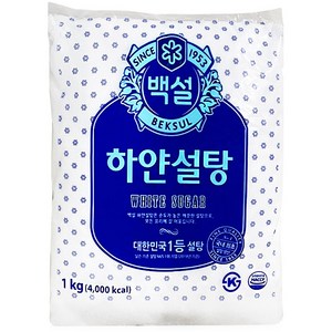 백설 하얀설탕, 1kg, 3개