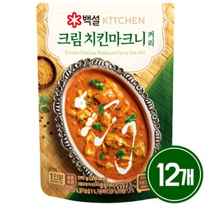 백설 크림치킨 마크니 커리, 170g, 12개