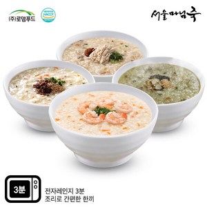 [서울마님죽] [SE003]엄마의맛! 영양죽4종세트/총8팩(참전복죽2팩 한우소고기죽2팩 영, 1개, 500g