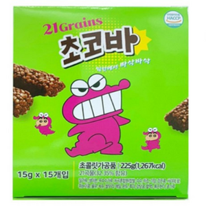 21곡 짱구 초코바 225g(15g*15개입), 225g, 2개