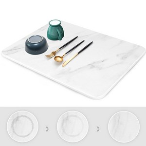 규조토 주방 테이블 매트 하드 패드 그릇 접시 식기 건조 매트 빠른 건조 (40*30cm)Stone Dish Dying Mat fo Kitchen Counte, 1개