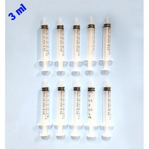 사이언스몰 바늘없는 주사기 (3ml) 과학실험용 동물급식용 공예작품용 잉크충전용 화장품소분용, 10개