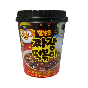 뽀로로떡볶이 짜장맛110g 국물떡볶이, 110g, 16개