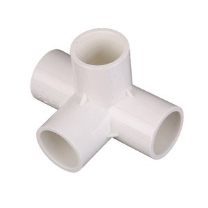 PVC 파이프 연결 부속 자재 PVC소켓 조인트 4구 20MM, 1개