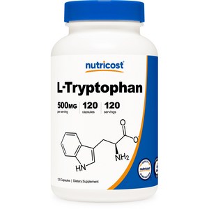 뉴트리코스트 L-트립토판 500mg 캡슐 글루텐 프리, 120정, 1개