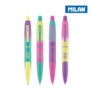 MILAN 밀란 컴팩트 선셋 볼펜 블루 잉크 1mm, 1개, 핑크