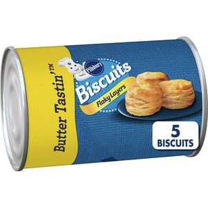 Pillsbuy Flaky Layes Biscuits Butte 필스버리 플레이키 레이어 비스킷 버터 170g x 4, 1개