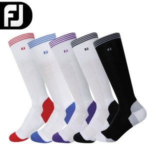 풋조이 PRODRY KNEE SOCKS 여성 골프양말 삭스 2set, WHITE_BLUE_2SET, 2개