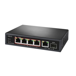 넥스트 4포트 기가비트 스위칭허브 65W, NEXT-POE7006SFP-TP