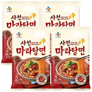 [CJ] 사천마라탕면 434G x 4봉, 4개