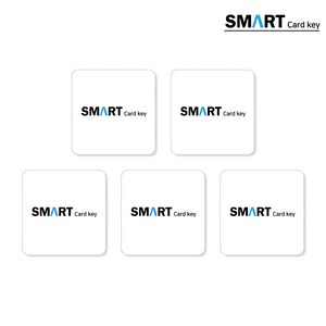 스마트 도어락 호환 카드키 부착형 스티커키, 화이트, 5개입