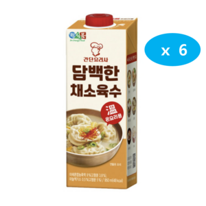 [정식품] 간단요리사 담백한 채소육수 950mlx6팩, 950ml, 6개