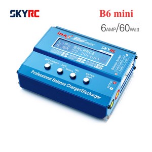 SKYRC IMAX B6 MINI 밸런스충전기 RC 배터리충전기 NiMH NiCD LiHV NiCd PB 리튬배터리 RC헬기 완구, 블루, 1개