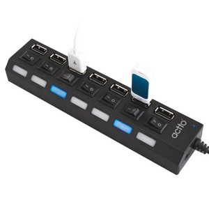 엑토 하이브 7포트 USB 허브 HUB-19, 블랙, 본상품수량선택