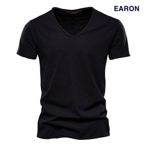 [EARON] 브이넥 링클 반팔 티셔츠