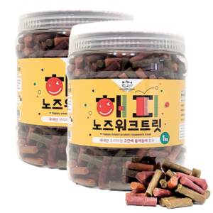 코코브라운 강아지 해피 노즈워크 트릿, 동애등에, 1kg, 2개