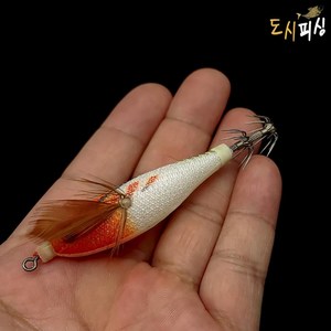 비블랙 미니 드롭퍼 에기 60 한치 갑오징어 쭈꾸미, 레드헤드, 1개