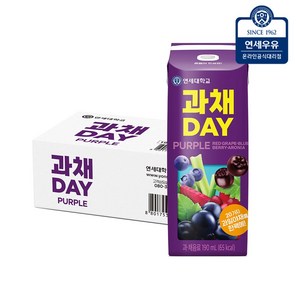 연세유업 과채데이 음료 퍼플, 190ml, 24개