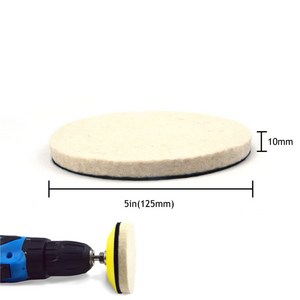 와이지알씨 양모패드 3-6인치 모음 샌딩패드용 단모패드 광택패드 연마, 양모패드 C타입 5인치, 1개