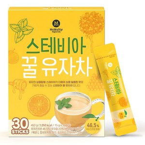 맥널티커피 스테비아 꿀 유자차, 15g, 30개입, 1개