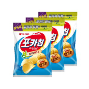 오리온 포카칩 오리지널 대용량 266gx3, 266g, 3개