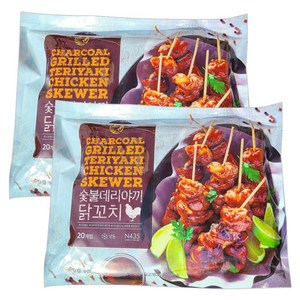 [노브랜드] 숯불 데리야끼 닭꼬치, 800g, 2개