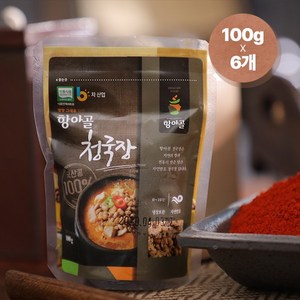 항아골 청국장 100g씩 소포장 국산콩 100% 자연발효 청국장, 100g, 6개