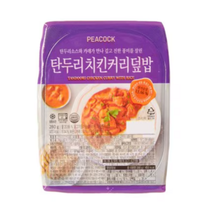 피코크 탄두리 치킨커리 덮밥, 3개, 280g