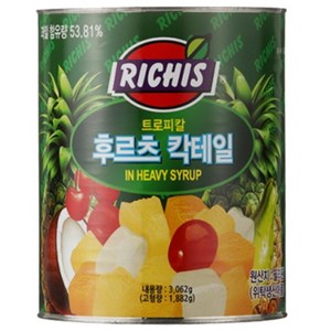 리치스 후르츠칵테일 통조림, 3.062kg, 5개