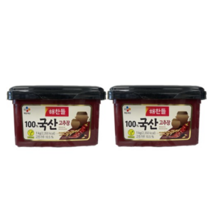 해찬들 100 국산고추장 1kg x 2입, 2개