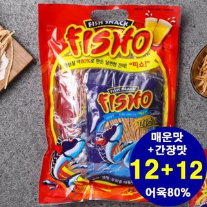 피쇼 어포 대용량 간장맛 + 매운맛, 24개, 15g