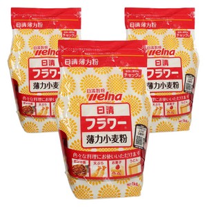 Nisshin Seifun 플라워 박력분, 1kg, 3개