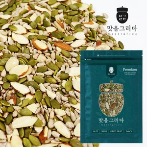 맛을 그리다 씨드믹스 500g / A급 믹스견과 베이킹 멸치볶음 반찬 토핑 호박씨 해바라기씨 아몬드슬라이스, 1개