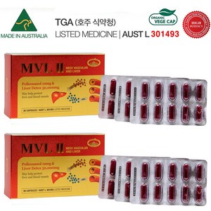 MVL2 네이쳐스탑 MVL2 호주 MVL2 호주 폴리코사놀 고함량 실리마린, 1세트, 60정