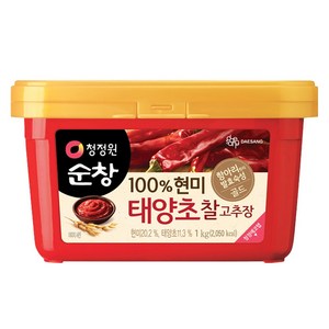 청정원순창 100% 현미 태양초 찰고추장, 1kg, 1개