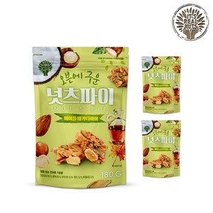 오븐에 구운 넛츠파이 메이플 마카다미아, 180g, 3개