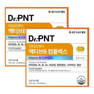 [정품] 닥터피엔티 액티브B컴플렉스 활력비타민B vitaminB, 2개, 120정