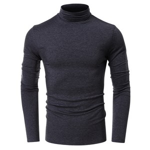 1+1 남성 스판 기모 목폴라 티셔츠 긴팔