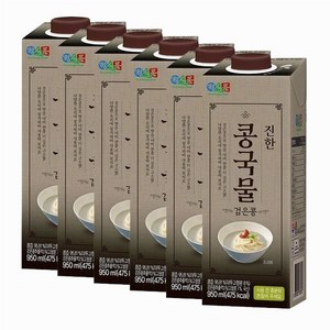 정식품 진한 콩국물 검은콩, 950ml, 6개