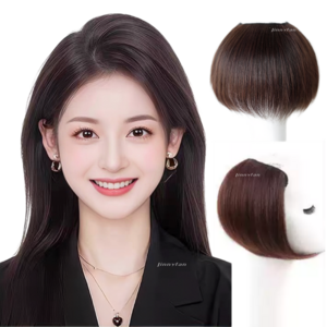 지니판 머리볼륨을 위한 옆머리 볼륨 일체형 헤어피스 20cm, 1개, 다크브라운
