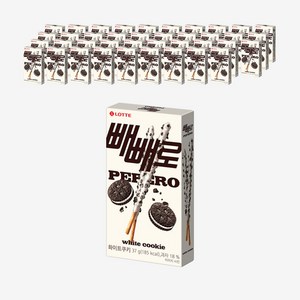 롯데 빼빼로 화이트 쿠키, 37g, 40개