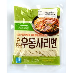 춘천 국민닭갈비 택배 밀키트 캠핑요리 음식 [풀무원] 수타식 생면사리 210g, 1개