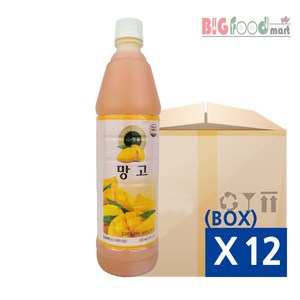 청솔 망고 농축액, 835ml, 12개