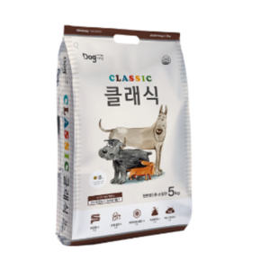 도그랑 전연령 강아지 클래식 건식사료, 닭, 5kg, 2개