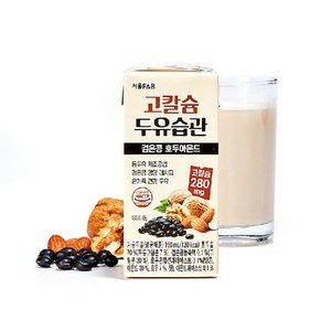 서울에프엔비 고칼슘 두유습관 검은콩 호두아몬드, 190ml, 48개