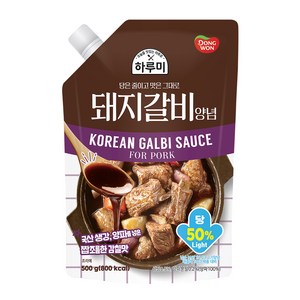 동원 하루미 돼지갈비 양념, 1개, 500g