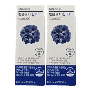 푸드올로지 맨올로지 컷 프로 800mg x 80정 2개